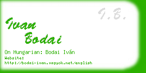 ivan bodai business card