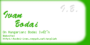 ivan bodai business card